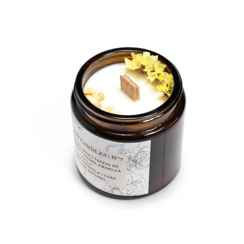 Vela Nº7 de Lullaby candles con mecha de madera