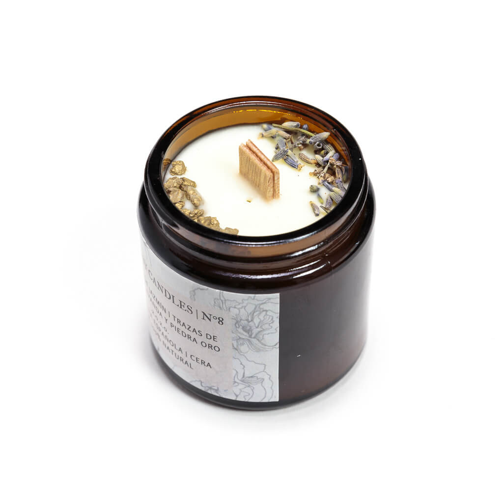 Vela Nº8 de Lullaby candles con mecha de madera